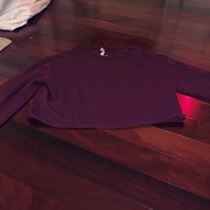 DIVIDED from H&M cropped maroon shirt.